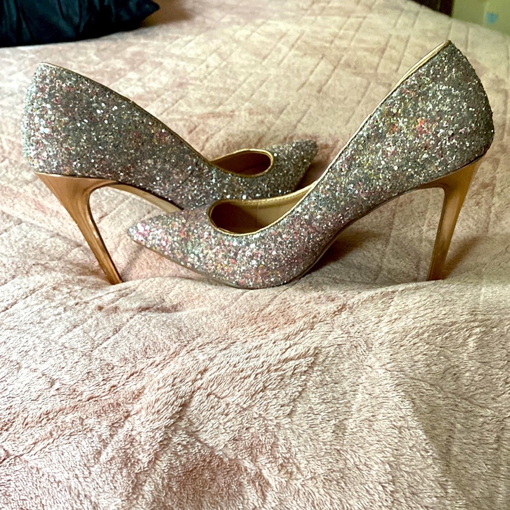 Steven madden pink glitter heels
